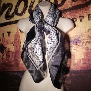 NWOT Coach Logo Silk Scarf